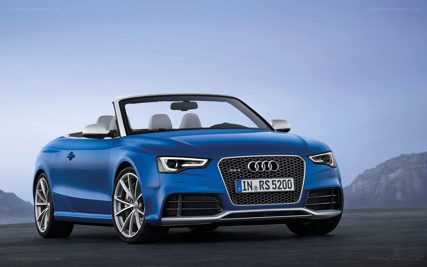 Blue Audi RS5 Convertible