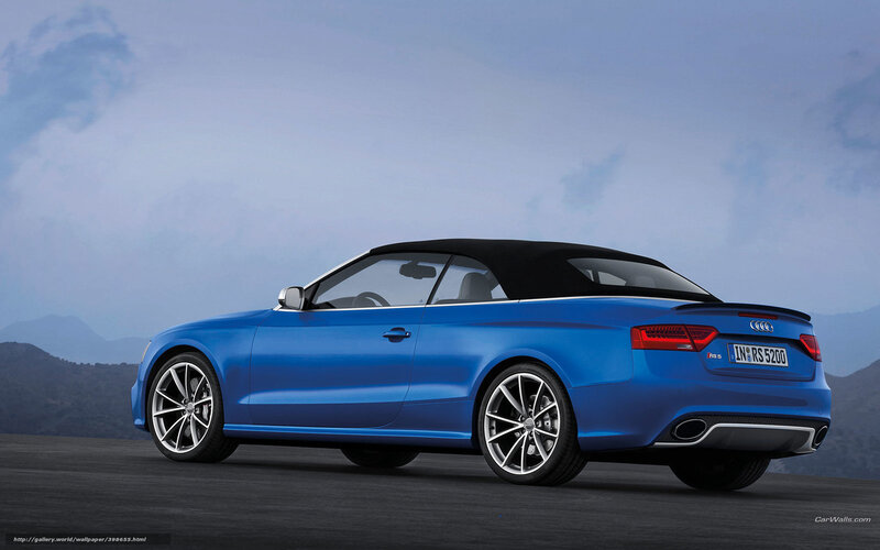 Blue Audi Rs5 Convertible — Dramatic, Photograph