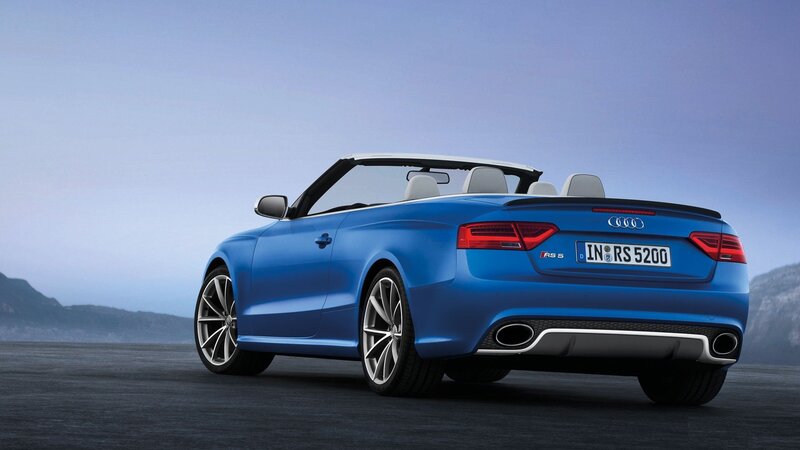 Blue Audi Rs5 Convertible — Serene, Afternoon, Photograph, Car, Mountains