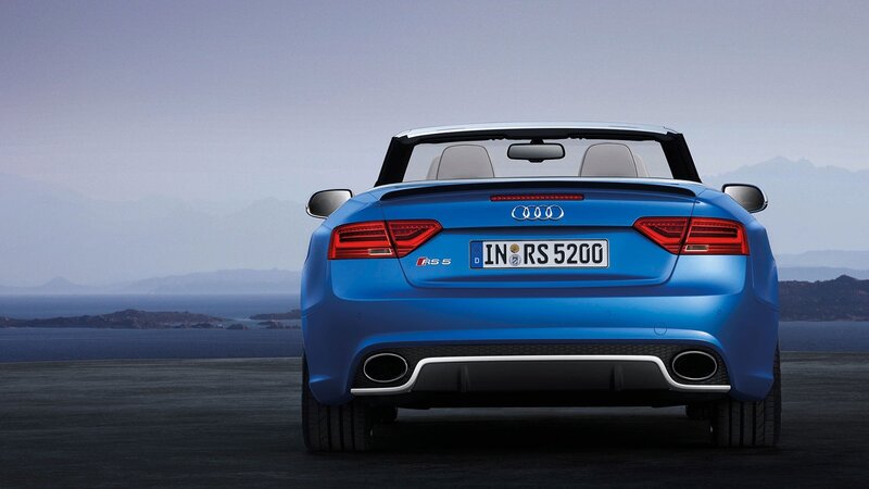 Blue Audi Rs5 Convertible — Serene, Afternoon, Photograph, Car, Sea