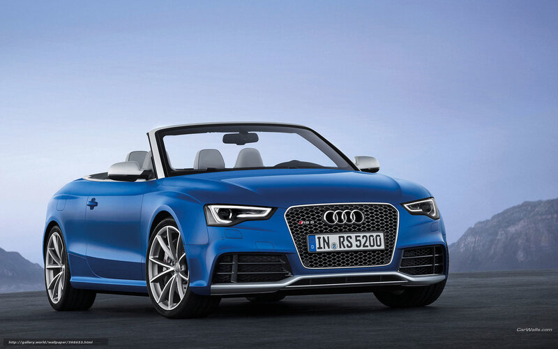 Blue Audi RS5 Convertible