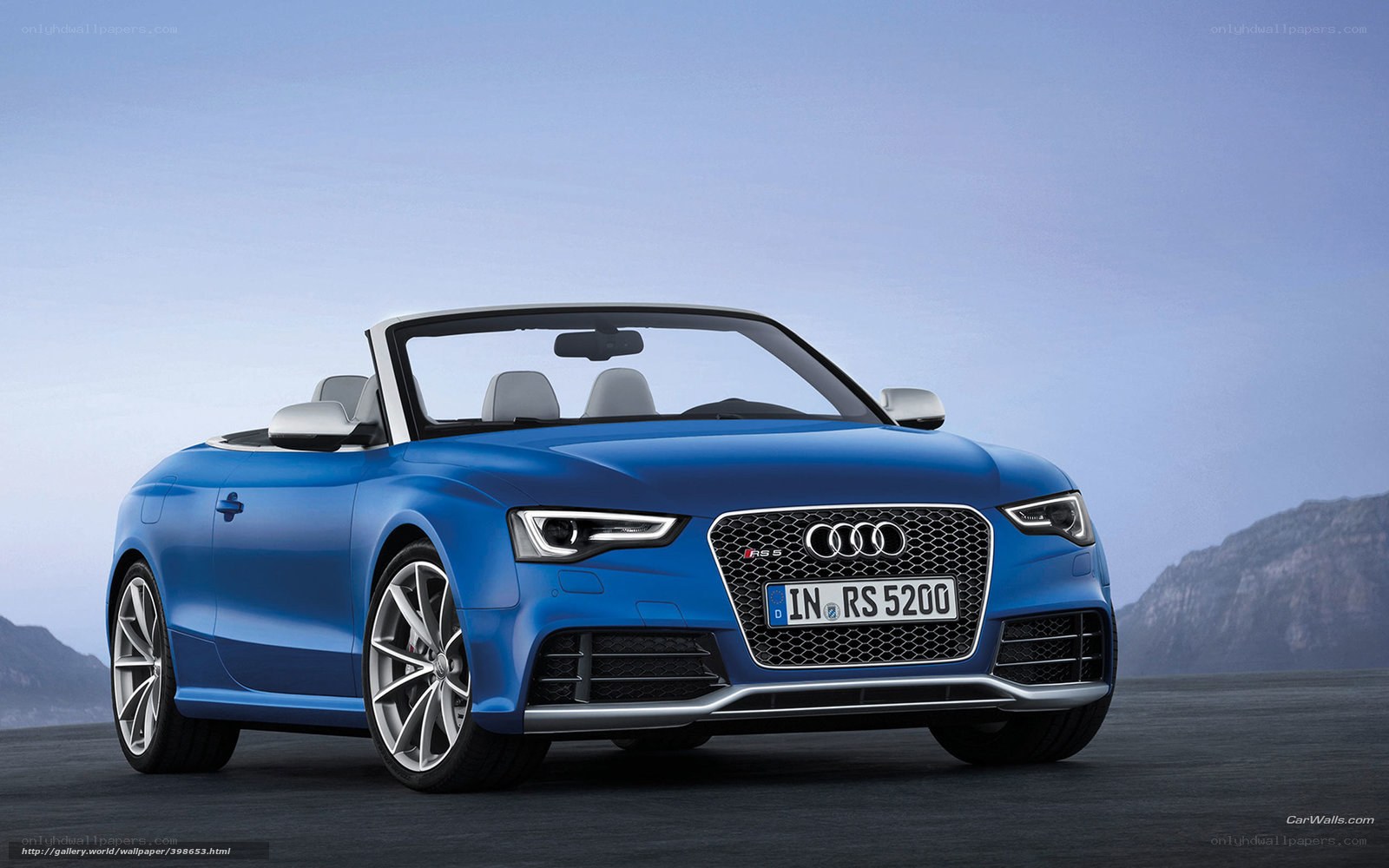 Blue Audi RS5 Convertible