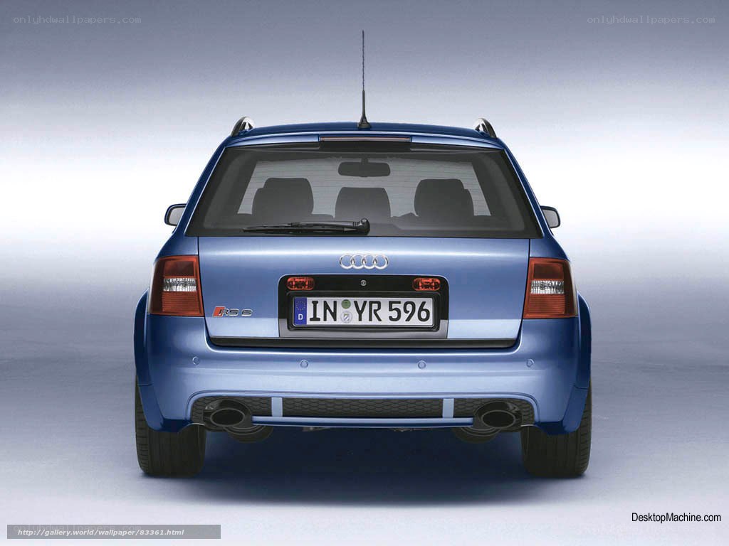 blue audi rs6 rear view