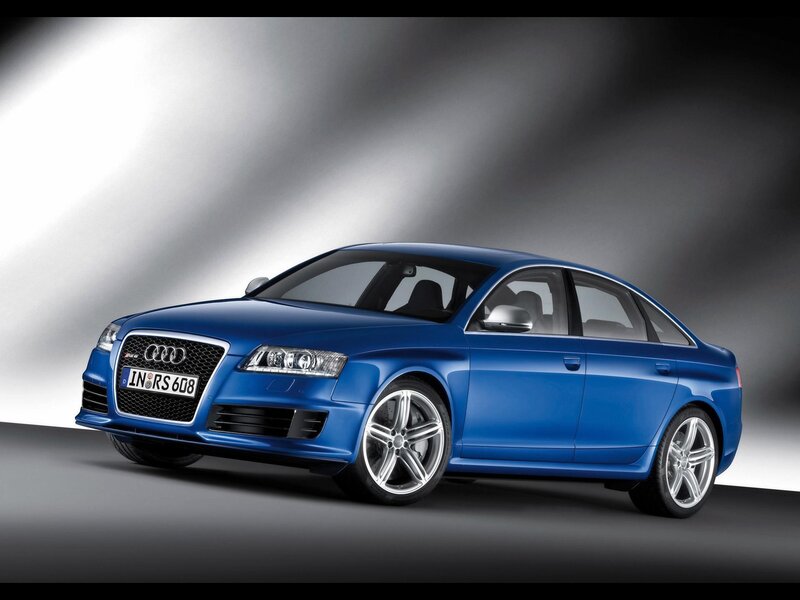 Blue Audi RS6 sedan