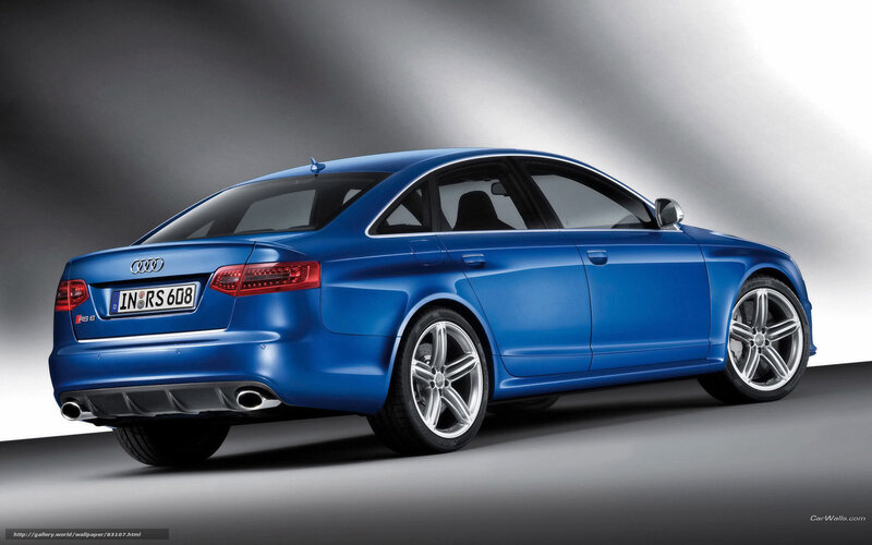 Blue Audi Rs6 Sedan — Dramatic, Photograph, Car