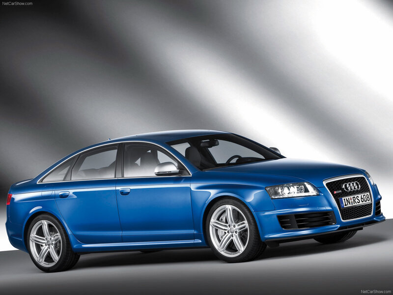 Blue Audi Rs6 Sedan — Dramatic, Photograph, Car, Wheel, Headlight, Black, Silver