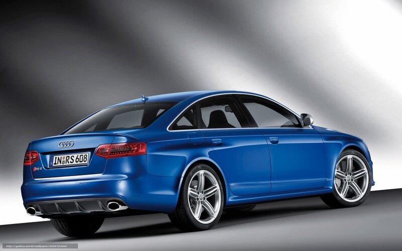 Blue Audi Rs6 Sedan — Dramatic, Photograph, Car, Wheels