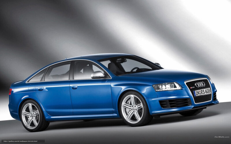 Blue Audi Rs6 Sedan — Dramatic, Photograph