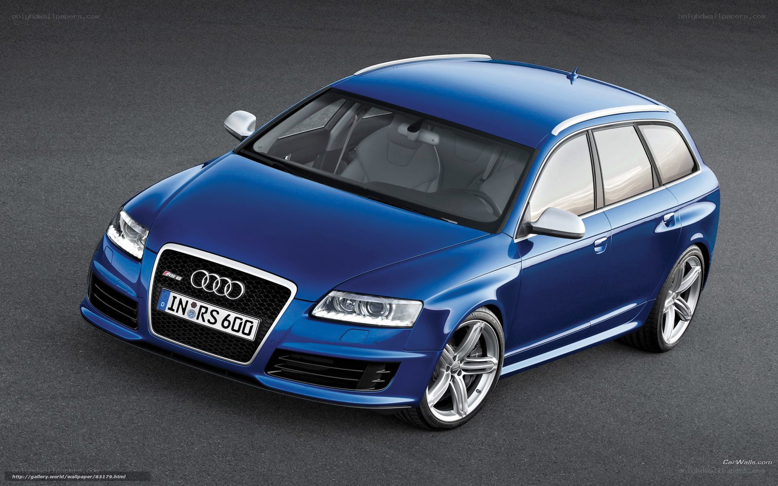 blue audi rs6 station wagon