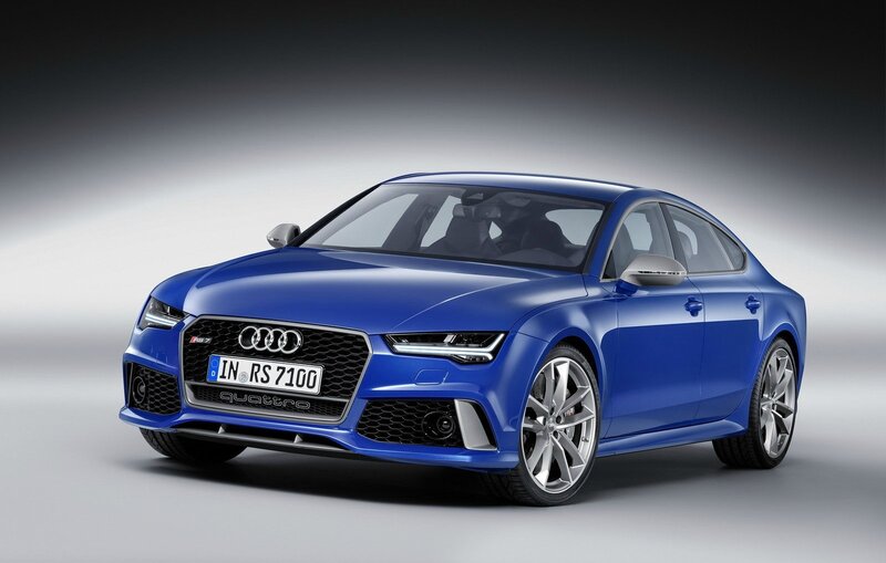 Blue Audi Rs7 Sedan