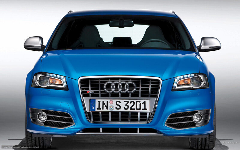 blue audi s3 front view