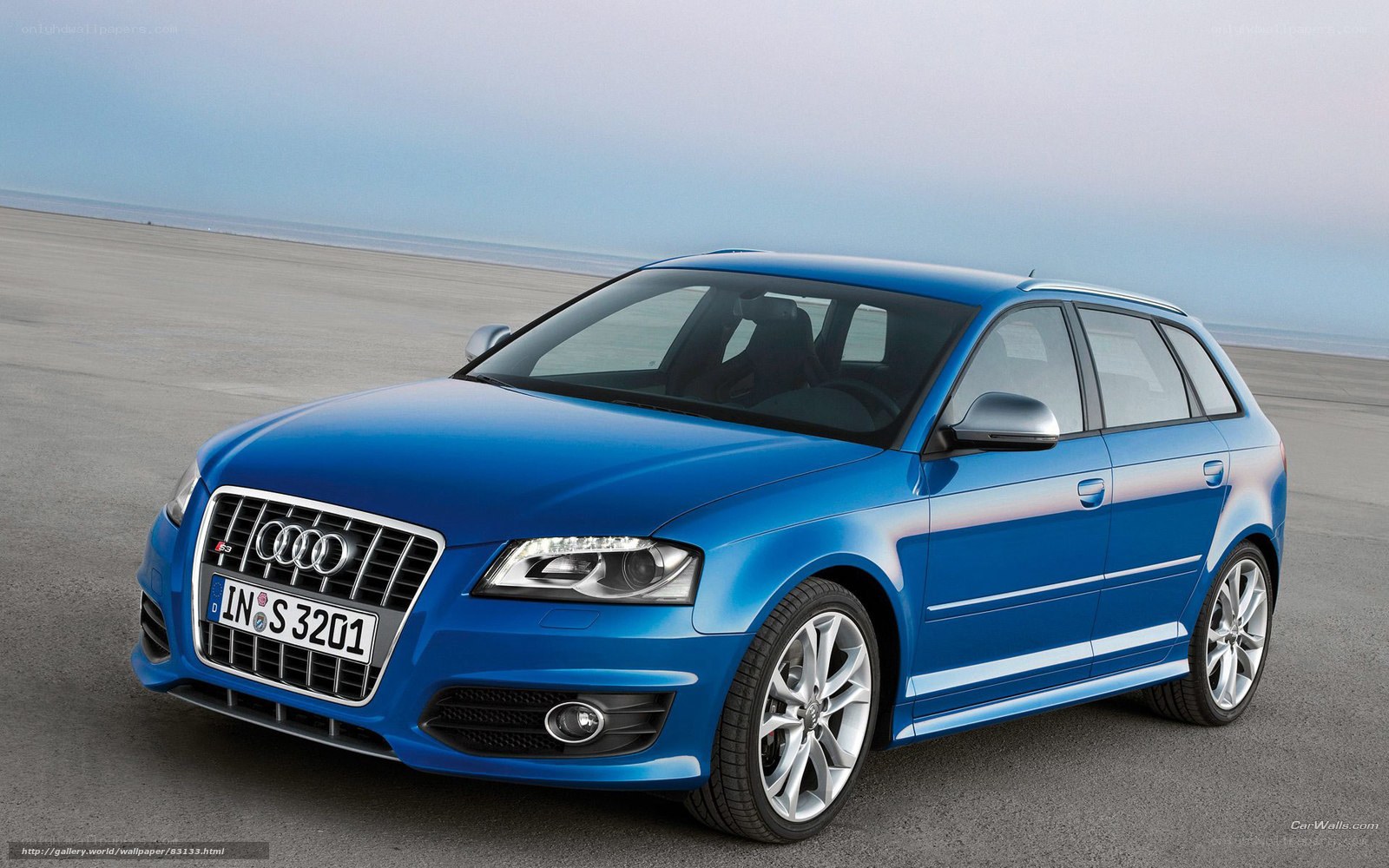 blue audi s3 station wagon