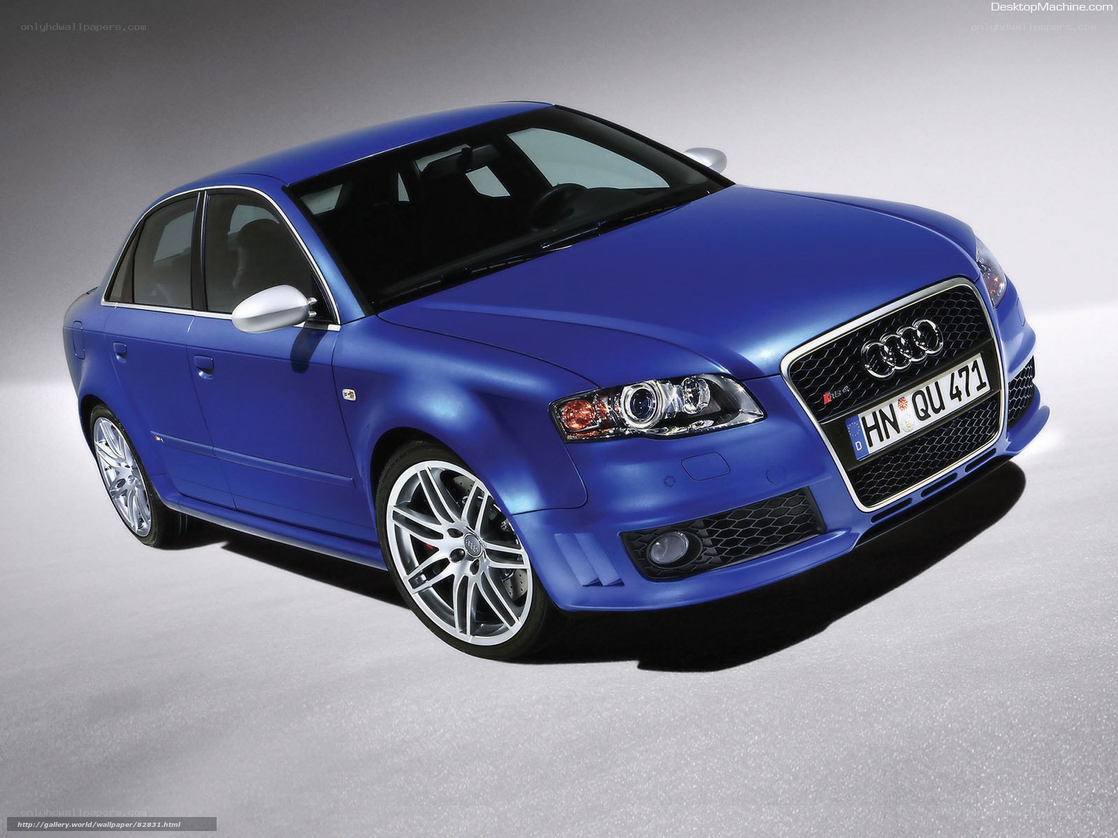 Blue Audi S4 sedan