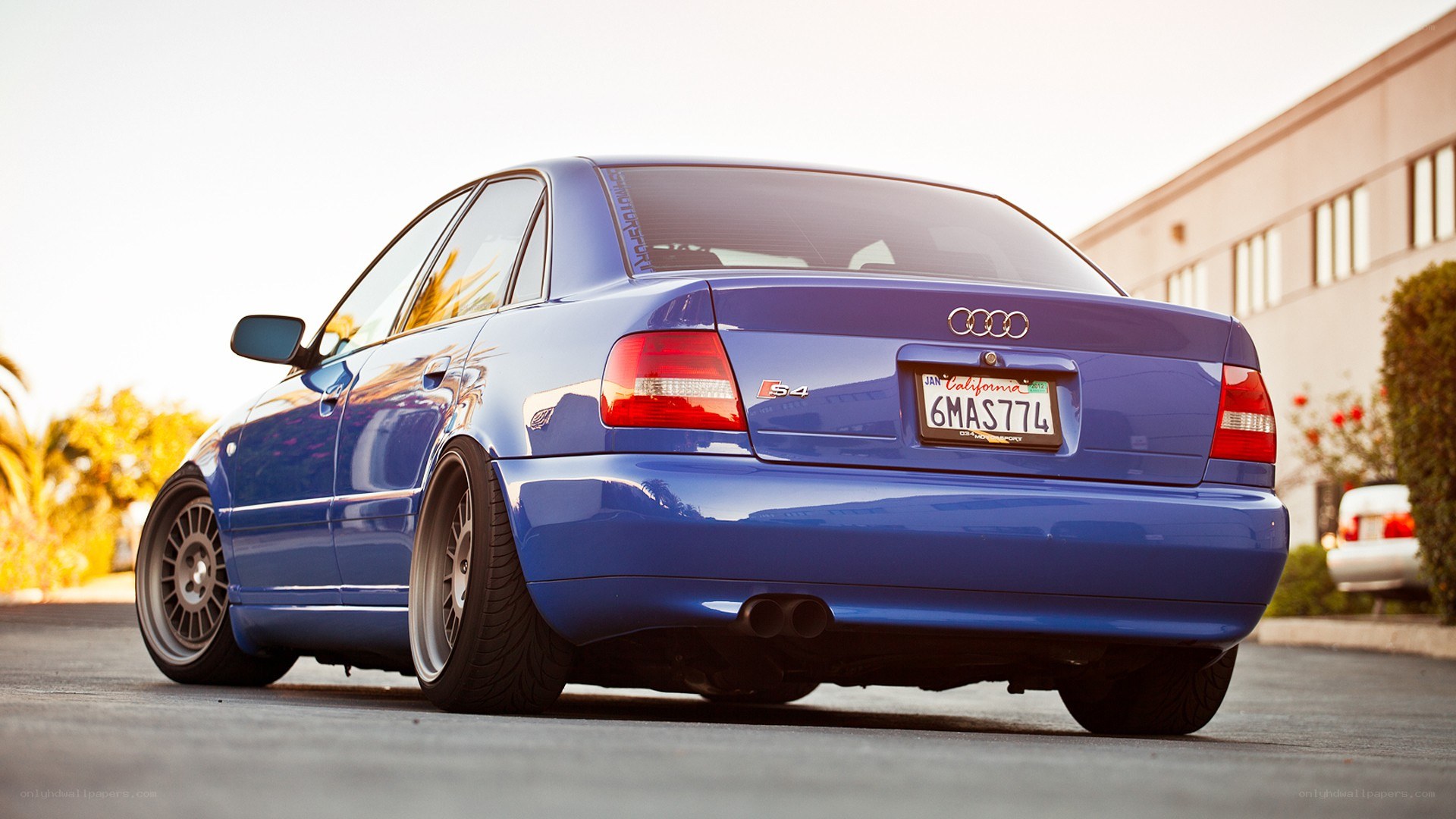 blue audi s4 sedan