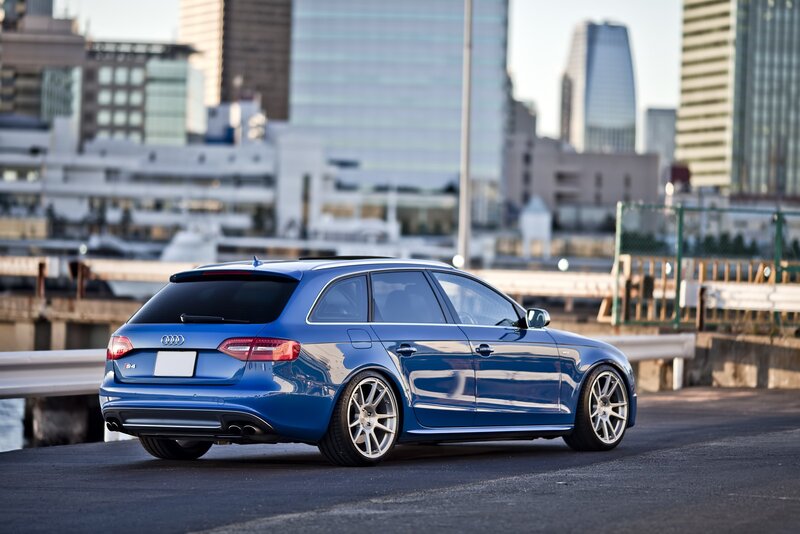 Blue Audi S4 Station Wagon — Calm, Afternoon, Photograph