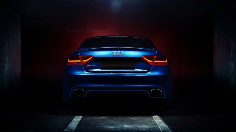 Blue Audi S5 Car