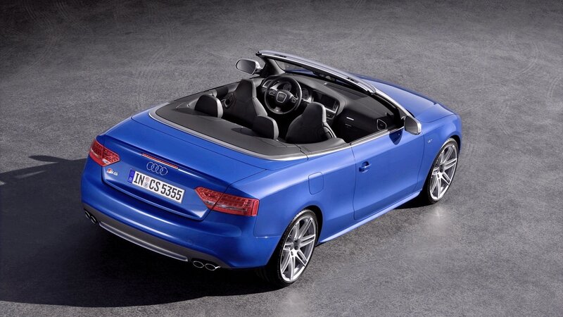 blue audi s5 convertible