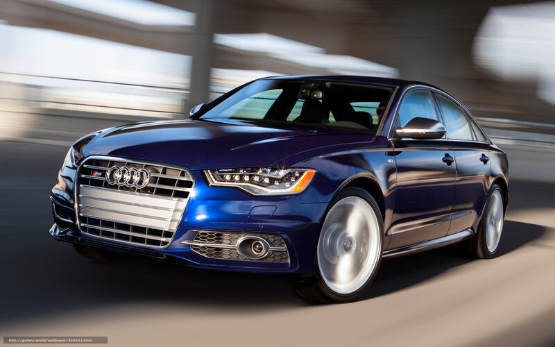 Blue Audi S6 Sedan — Dynamic