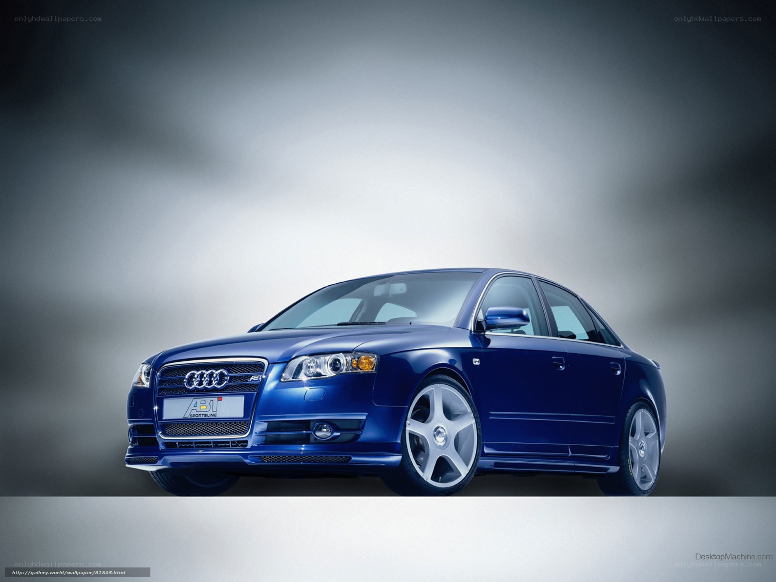blue audi sedan car