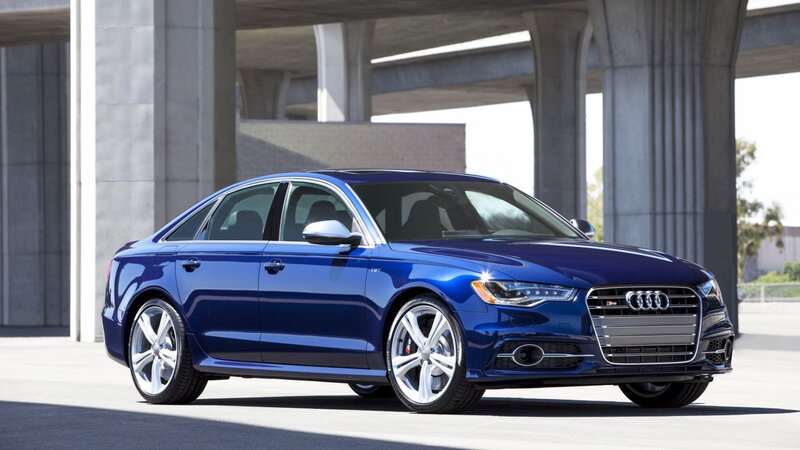 Blue Audi Sedan — Dramatic, Afternoon