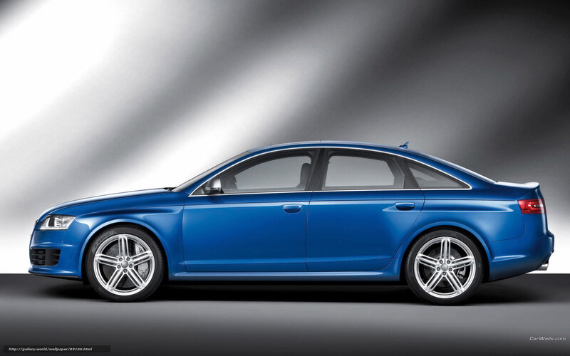 Blue Audi Sedan — Dramatic