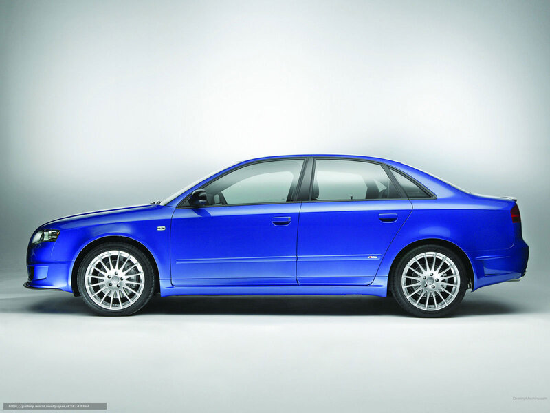 blue audi sedan side view