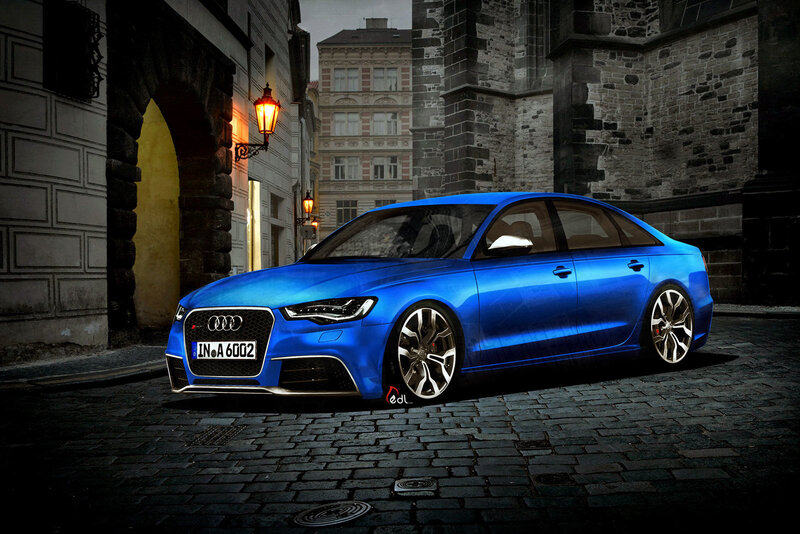 Blue Audi Sedan