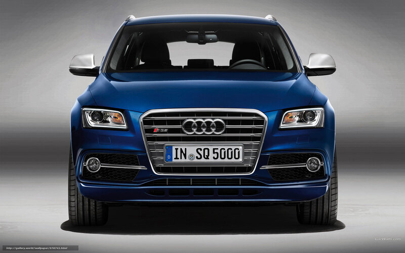 blue audi sq5 front view