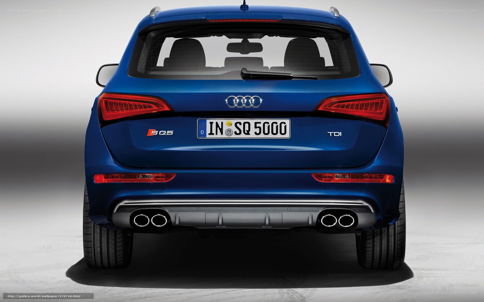 Blue Audi SQ5 rear view