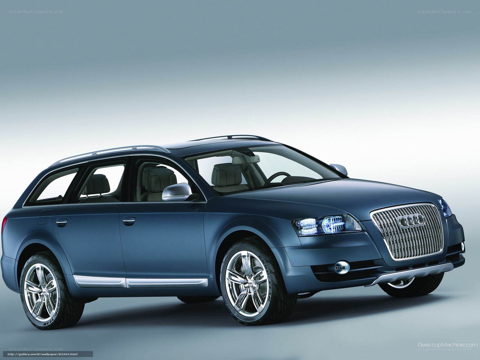 Blue Audi station wagon