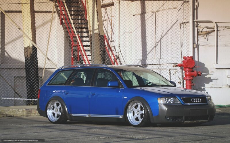 Blue Audi Station Wagon — Industrial