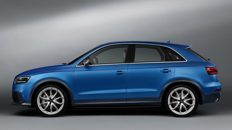 Blue Audi Suv — Neutral, Photograph, Car, Wheels, Side Mirror
