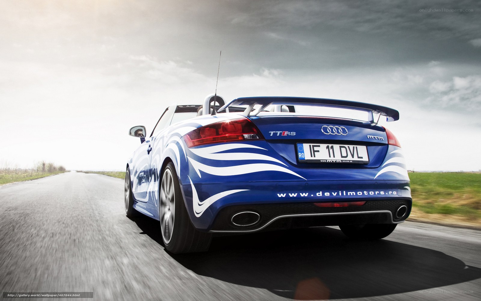 blue audi tt rs convertible