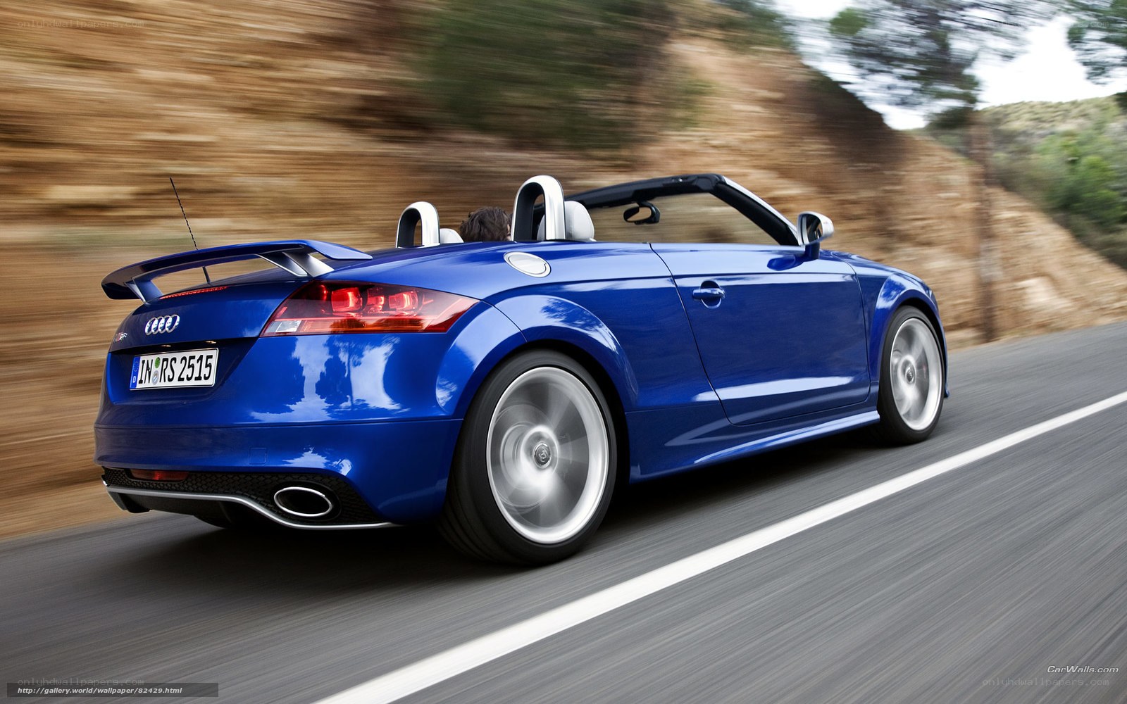 blue audi tt rs convertible