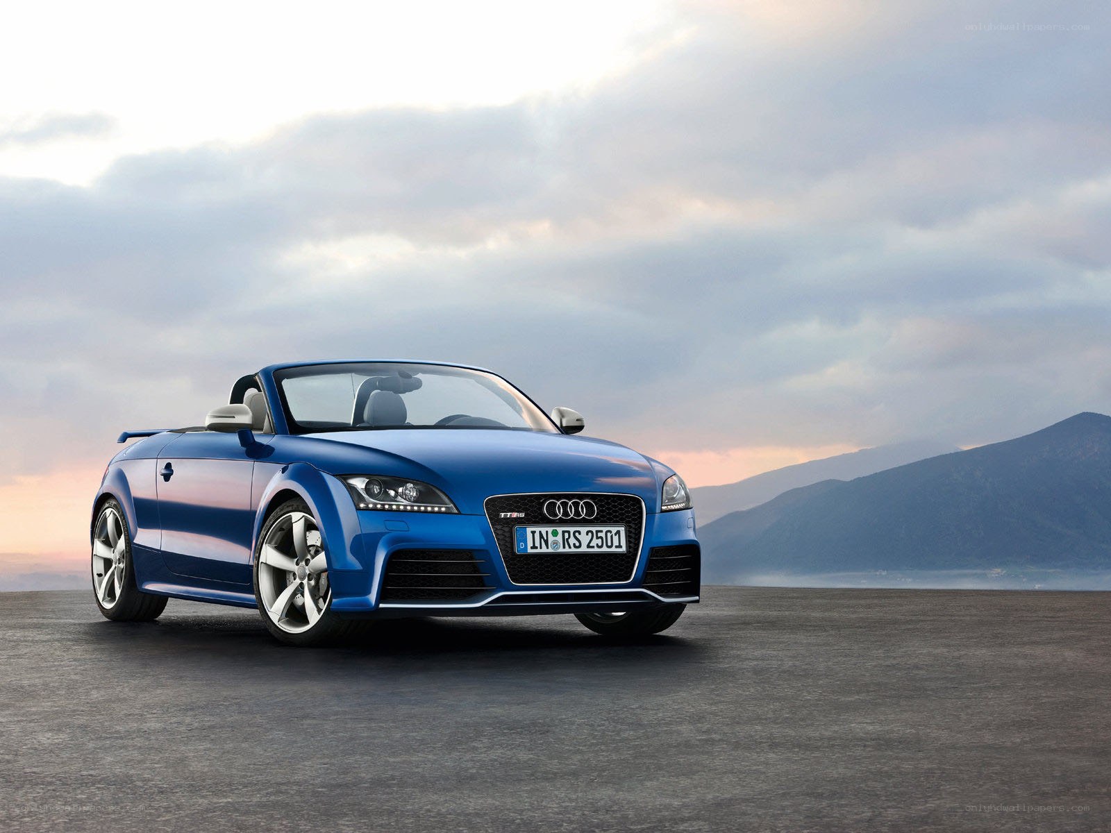 Blue Audi TT RS Roadster
