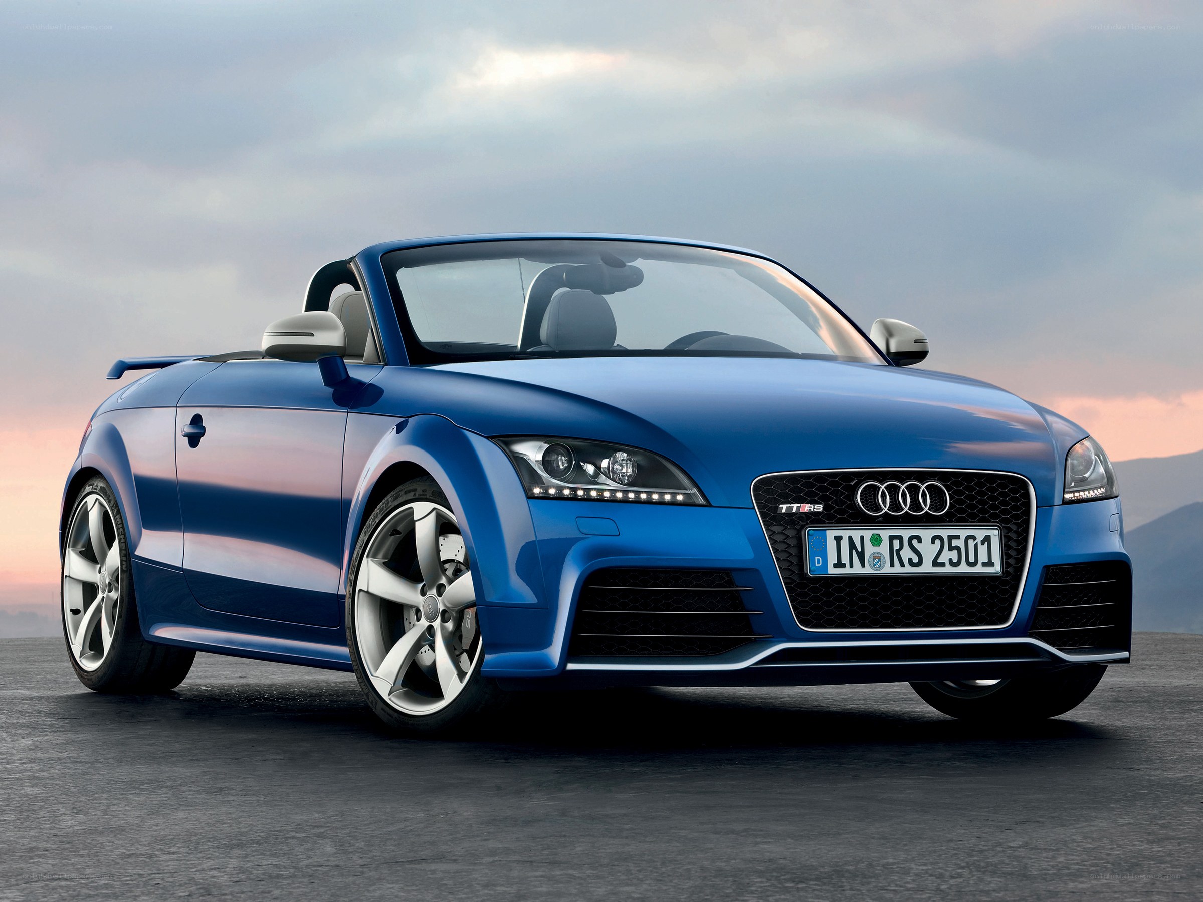 Blue Audi TT RS Roadster