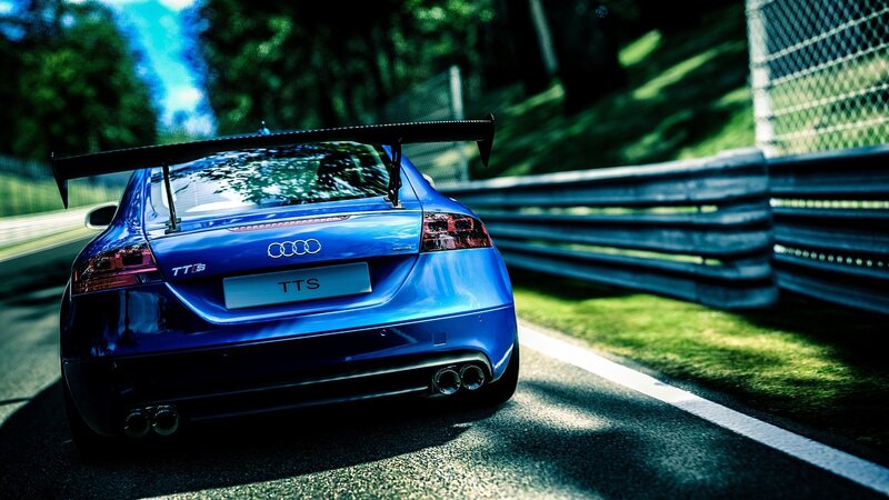 Blue Audi Tts Car