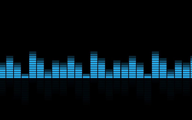 blue audio equalizer bars