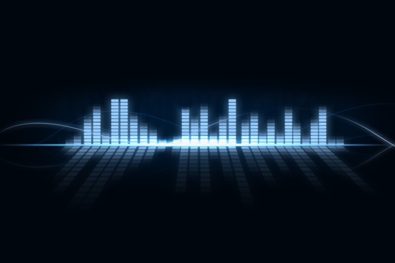 blue audio equalizer bars