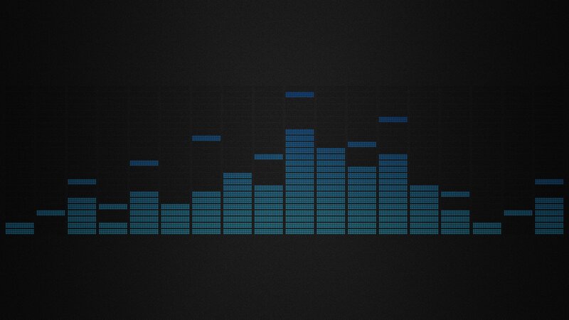 Blue Audio Equalizer Bars — Black