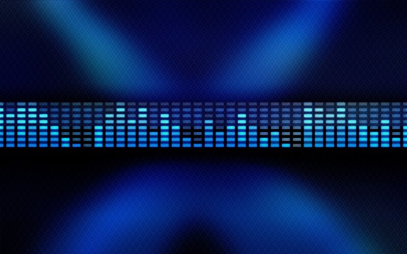 Blue Audio Equalizer Bars — Technological
