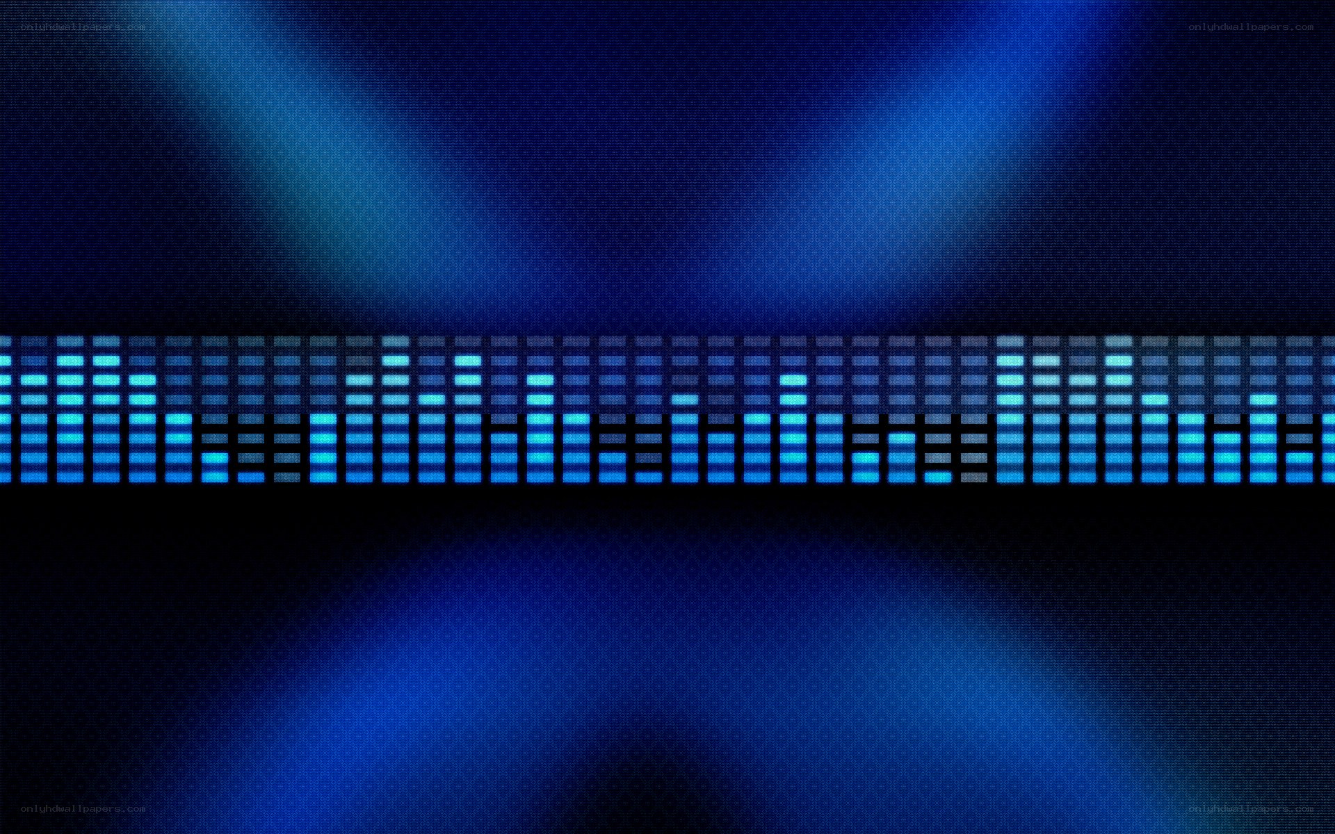 blue audio equalizer display