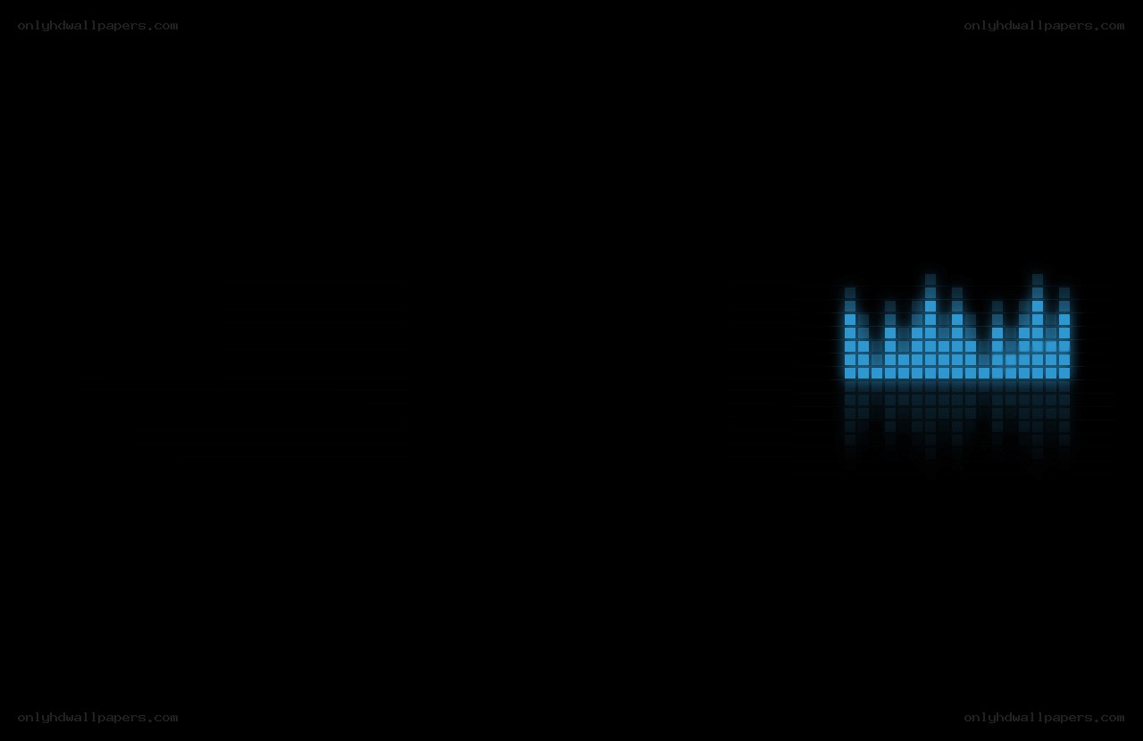 blue audio equalizer on black