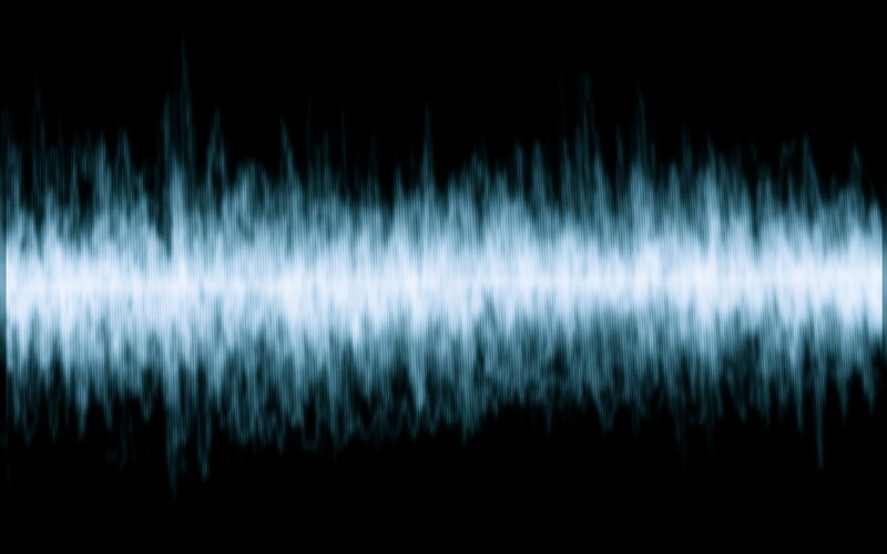 blue audio waveform