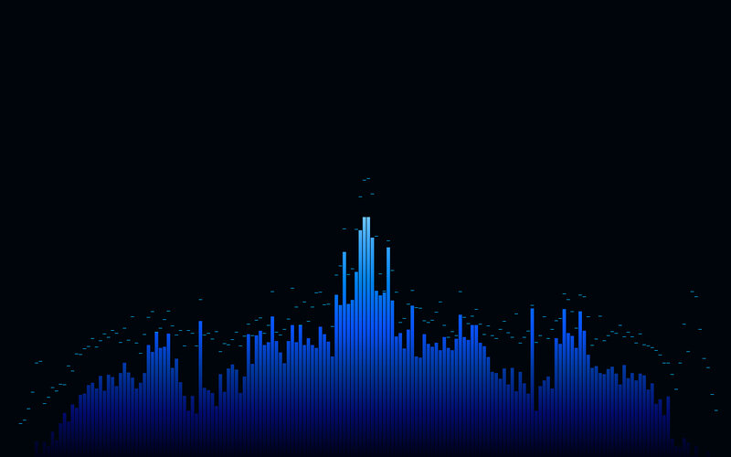 blue audio waveform visualization