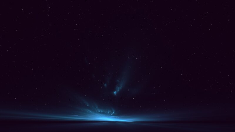 Blue Aurora over Dark Surface
