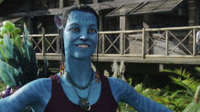 blue avatar character smiling