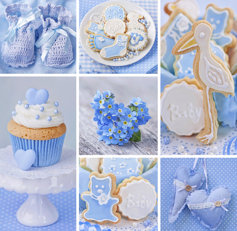 Blue Baby Shower Items