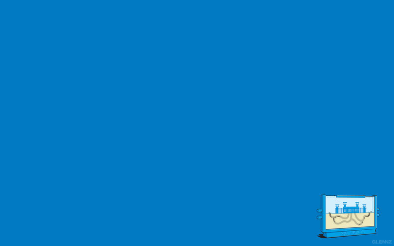 blue background with ant prison