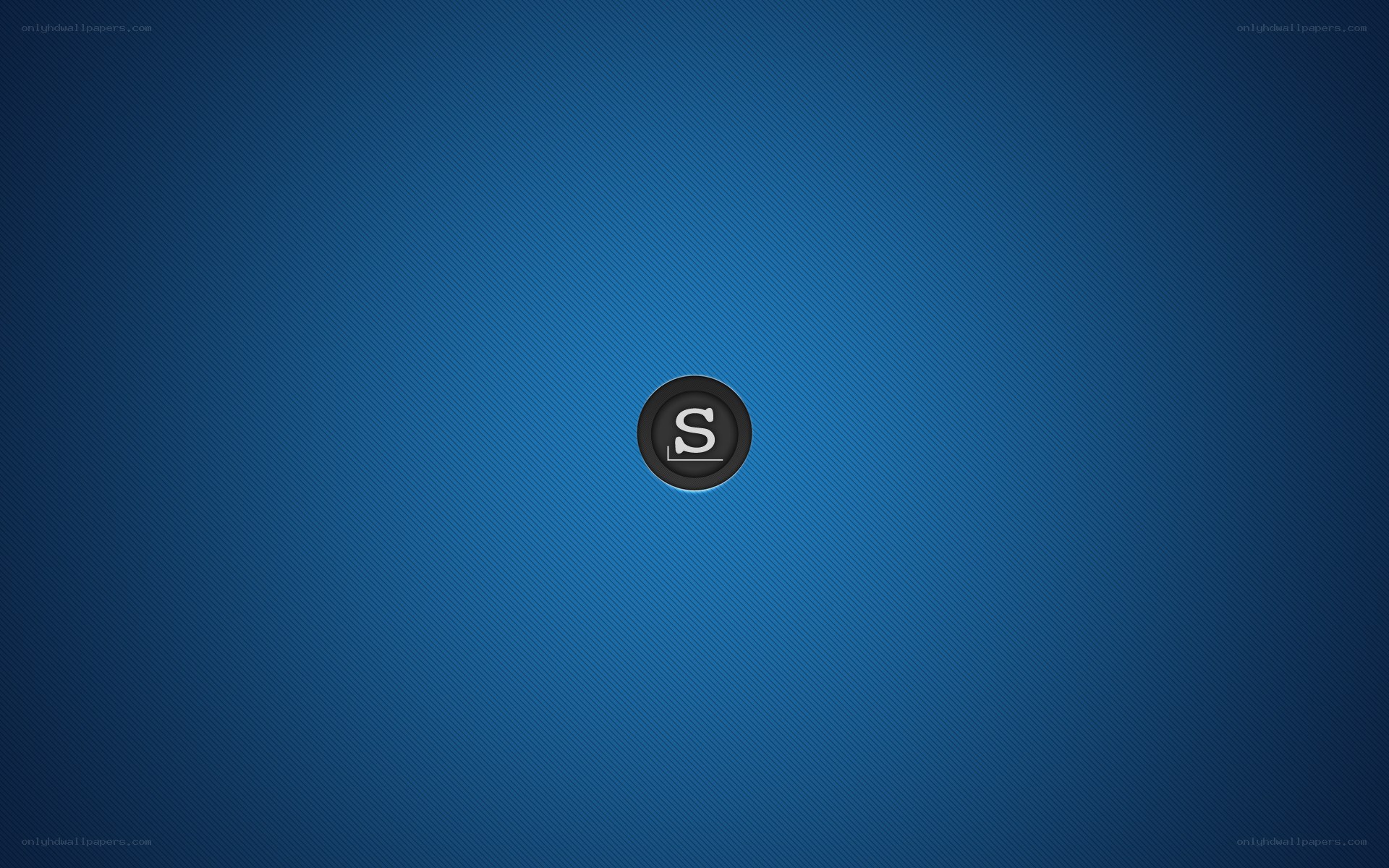 blue background with central logo